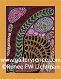 Cherry, Ballpoint Art, Abstract Art, Renee FW Lichtman