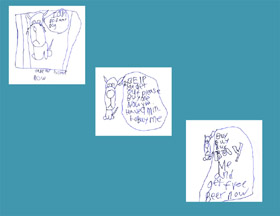 "Little Dog In Take Me Home"  Comic Art, Little Dog With A Lot To Say Art Gallery, Artist Mathew Lichtman